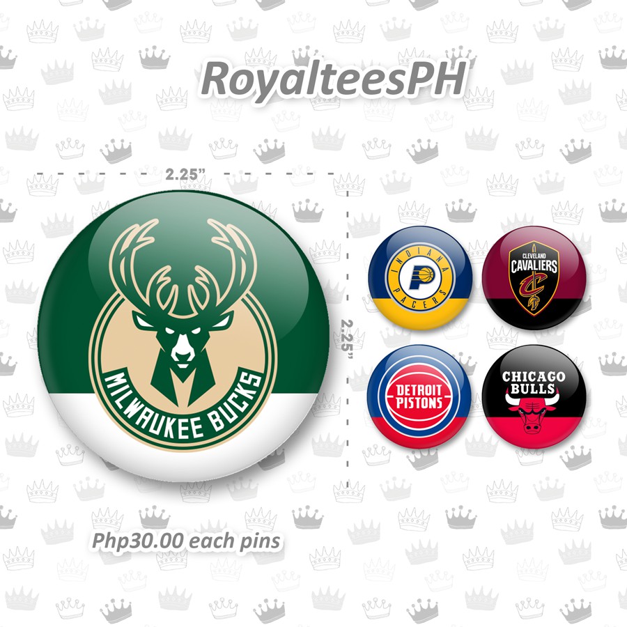 Nba Central Division Teams Fan-made Button Pins | Shopee Philippines