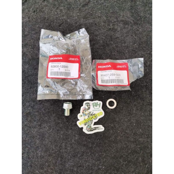 GENUINE DRAIN PLUG AND WASHER XRM125/RS 125/XRM 110/WAVE 100/WAVE 125