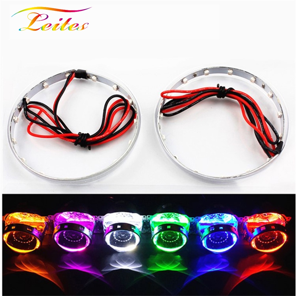 2pcs LED Multi-color Super Bright 360 Degree SMD Demon LED Halo Rings ...
