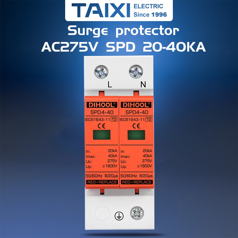 Household Surge Protective Device Surge Protector MCB AC 275V SPD 2P