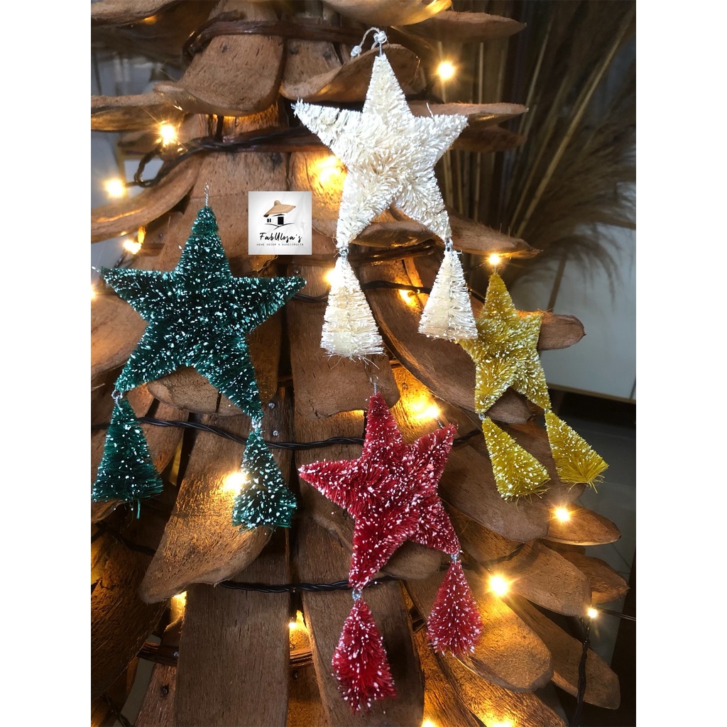 Native Christmas Decor Mini Abaca Star Parol Ornaments | Shopee ...