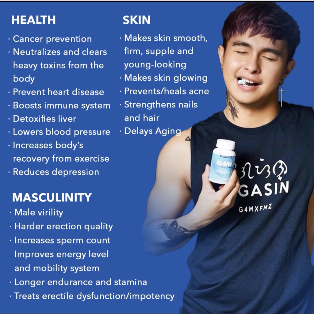 G4M Glutathione for Men 10in1 and Rose C White Vitamin C Bundle