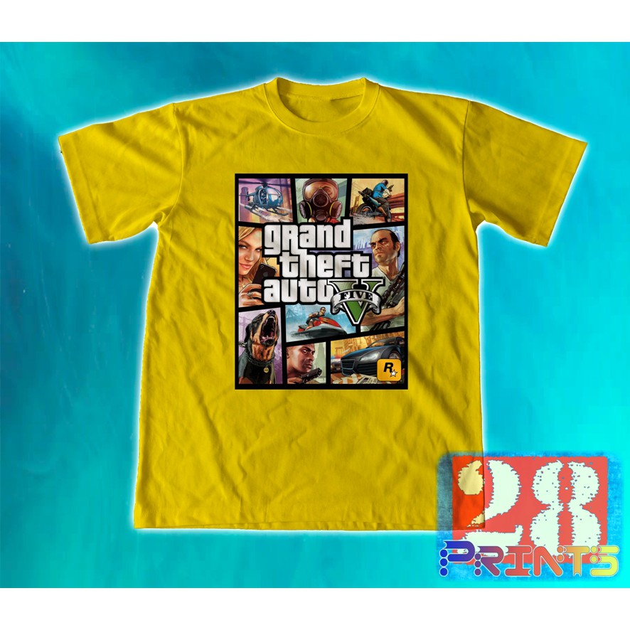 GTA V / Grand Theft Auto Five / Rockstar / Game / T shirt Shopee