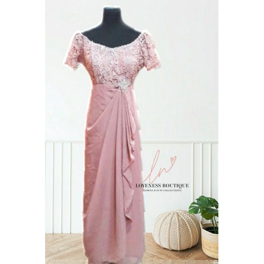 Blush pink gown shop for wedding sponsor