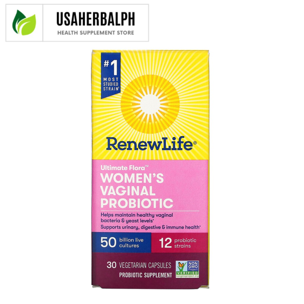 Renew Life, Women's Vaginal, Ultimate Flora Probiotic, 50 Billion Live ...