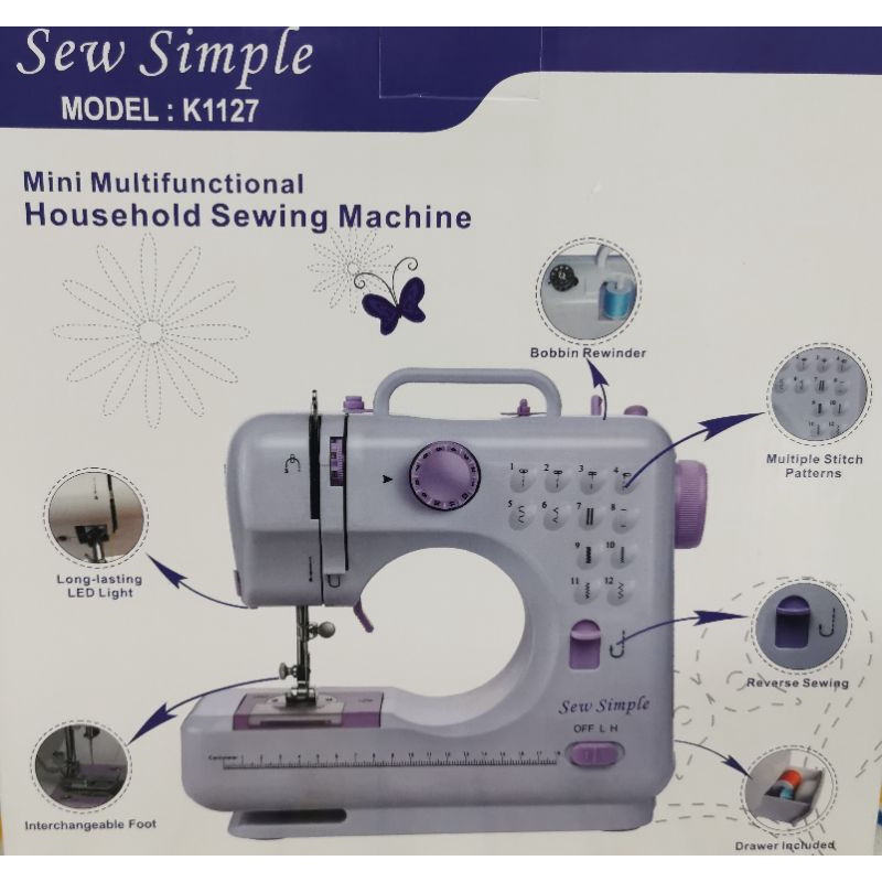 (SEW SIMPLE) MODEL K1127 Mini Multifunctional Household sewing machine