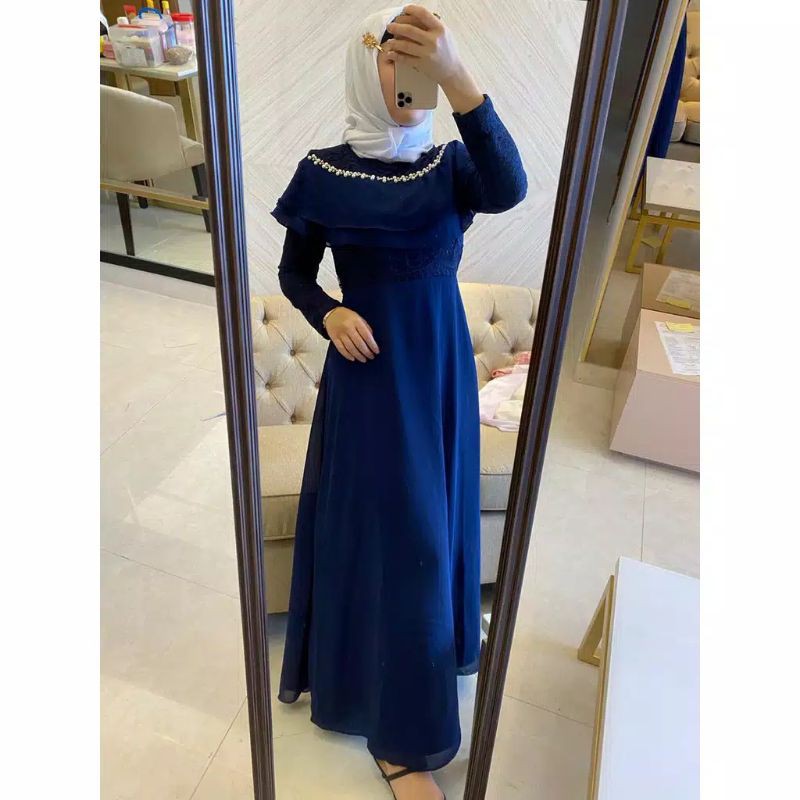 Brukat Cantika Party Gamis Dress | Shopee Philippines