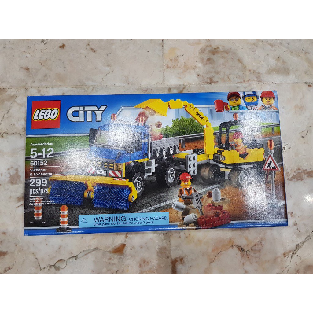 Lego city great vehicles store sweeper & excavator 60152