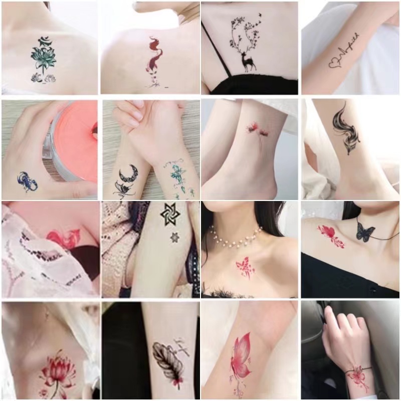 Pris 30pcs Temporary Tattoo Sticker Waterproof & Cute Sticker Fake ...