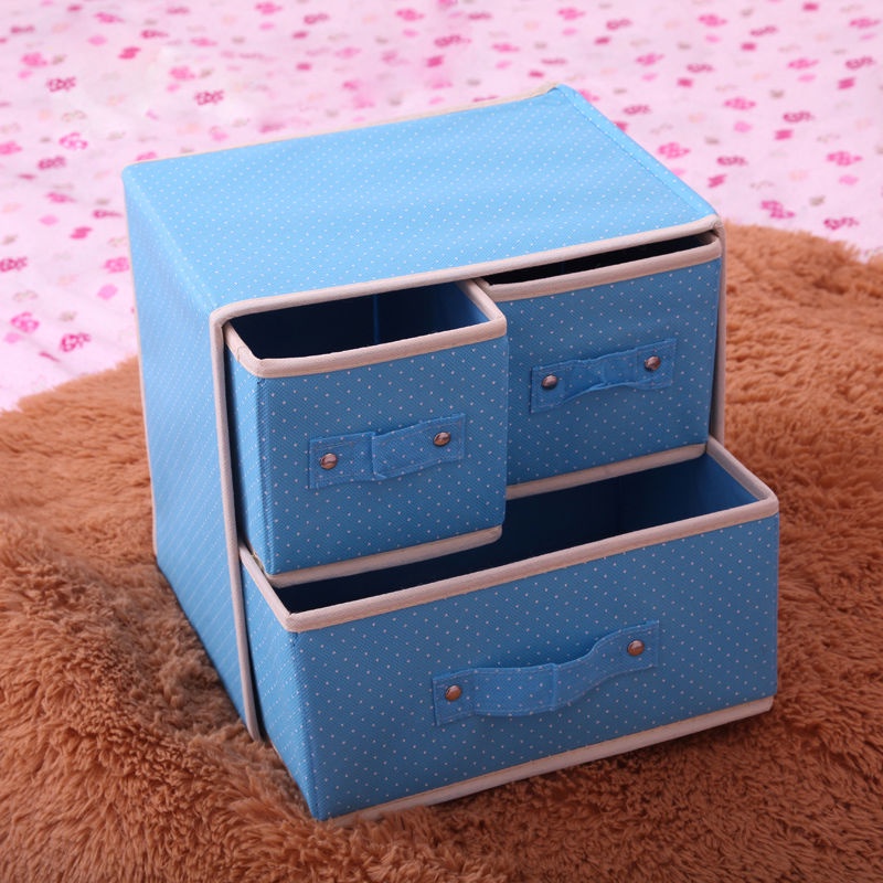 GOYQ 3 in 1 Foldable Drawer Bra Storage Box Cases for Clothes Bra ...