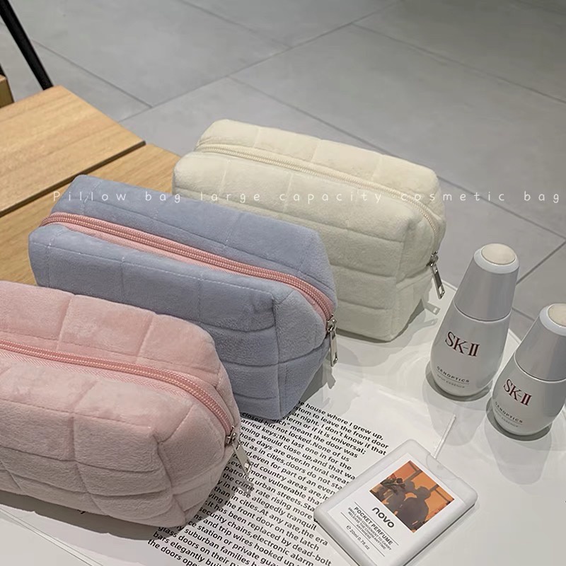 Puffy Soft Pouch MinimalistMake up bag Organizer Shopee