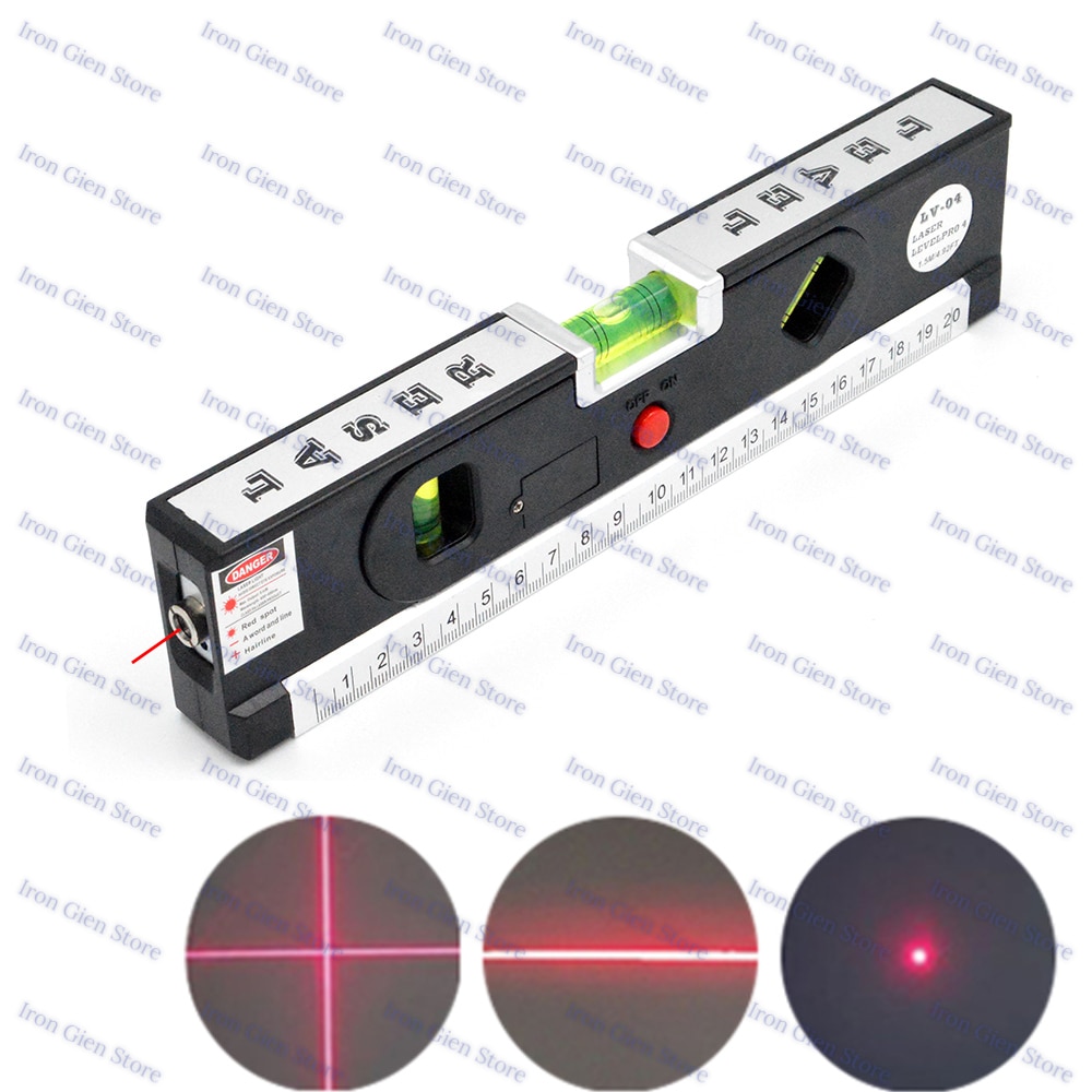 4 in 1 Laser Level Aligner Vertical Horizontal Lasers Accurate Marking