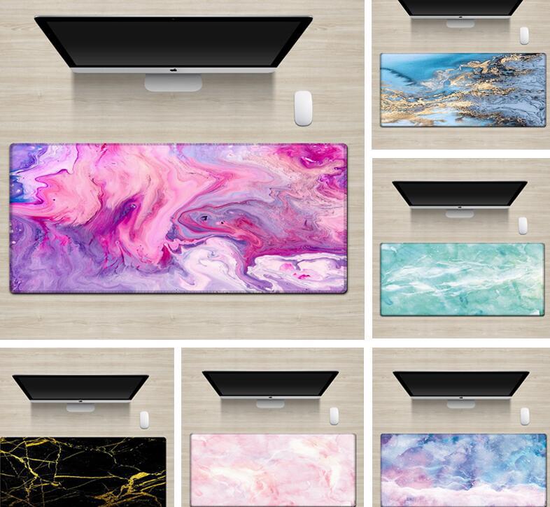 Marble mouse pad stone grain trend long office computer non-slip mouse ...