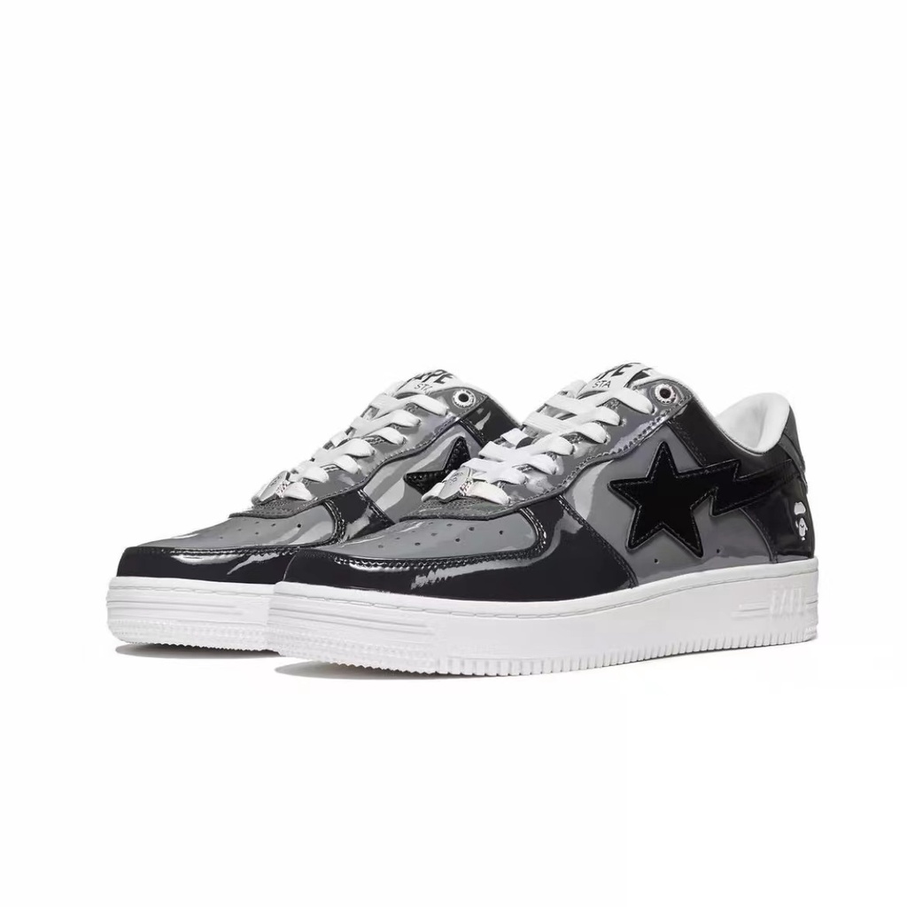 BAPESTA low dunk skateboard youth gray green powder trend casual vibe ...