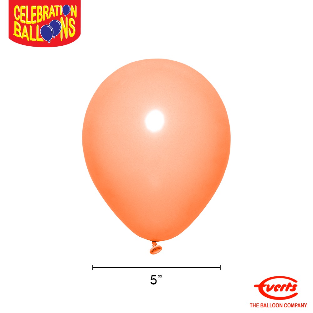 Celebration Balloons 3 Pcs. Latex - 5 Inches Standard Balloon (Orange ...