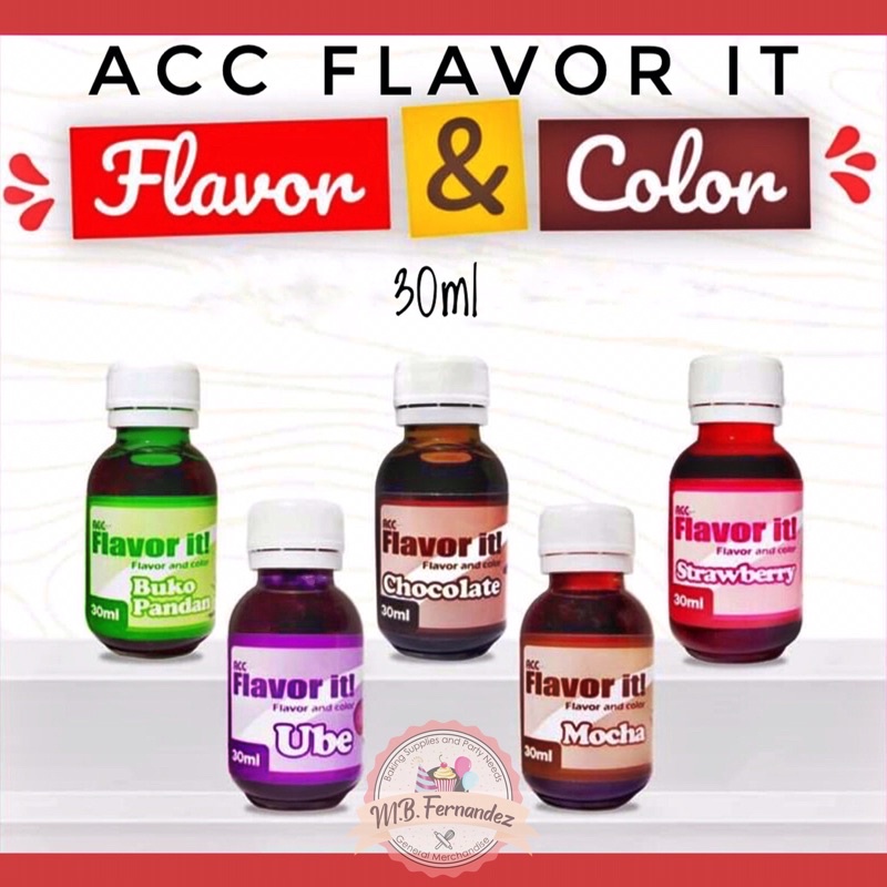 Flavor it 30ml Flavor and Color (Ube, Buko Pandan, Strawberry, Mocha ...