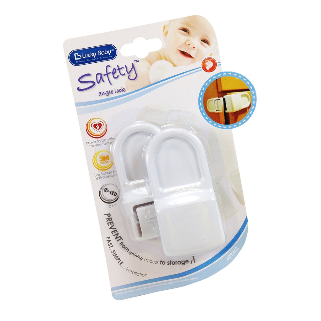 Lucky Baby Safety Angle Lock /pk/ Cabinet Lock/Drawer Lock | Shopee ...