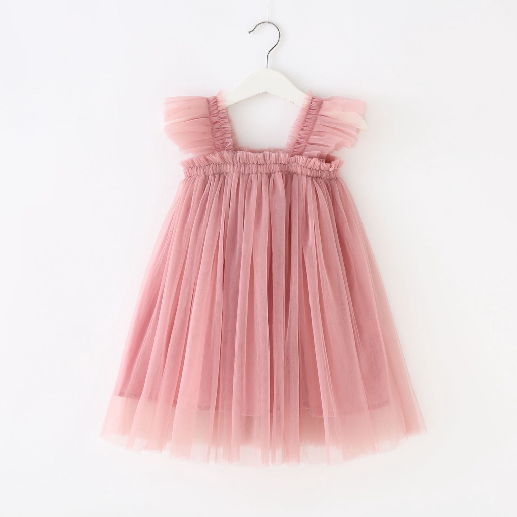 Baby Girls' Small Flying Sleeve Mesh Dress Girls' Princess Dress TUTU ...