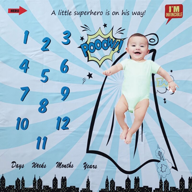 New Born Baby Monthly Milestone Photo Milestone Blanket Toddler Diaper Background Cloth Photography Props Accessories Backdrops Shopee Philippines