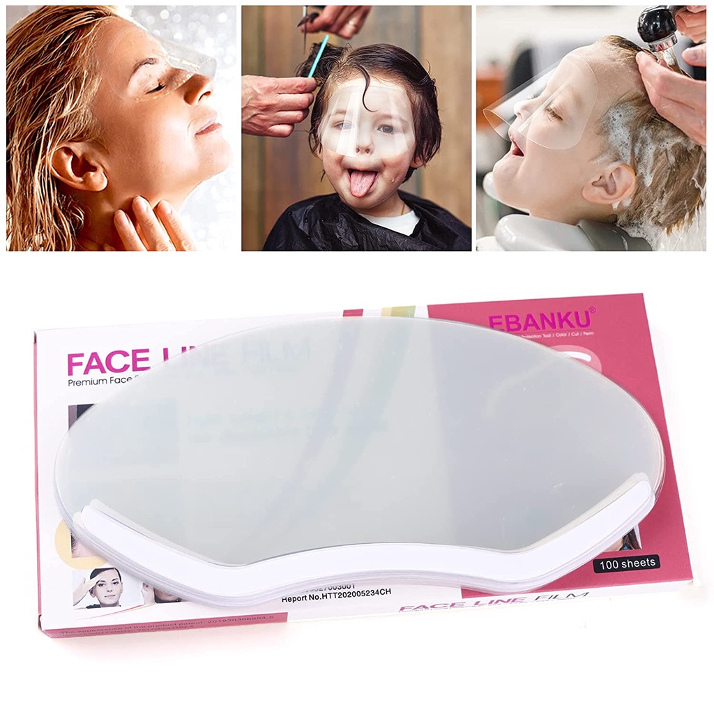 Disposable Face Hairspray Shield Mask Bang Hair Cutting Shield for