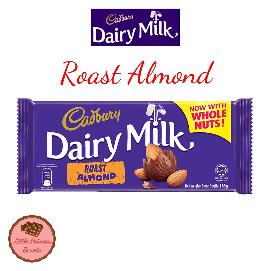 Cadbury Dairy Milk ROAST ALMOND 160/165 grams Shopee Philippines