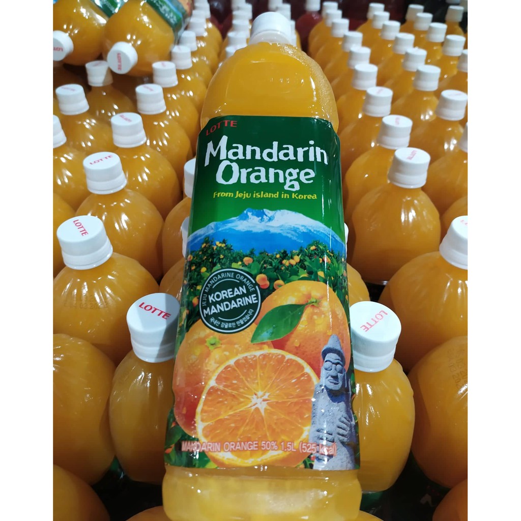 Lotte's Jeju MANDARIN ORANGE Juice Drink 1.5L Shopee Philippines