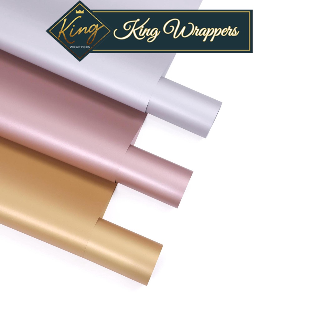 18pcs per pack Premium Metallic Solid Color Flower Bouquet Wrapper ...