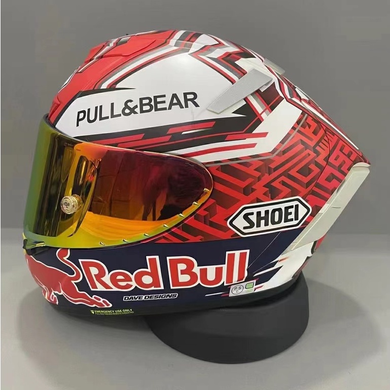 Shoei pull and store bear red bull