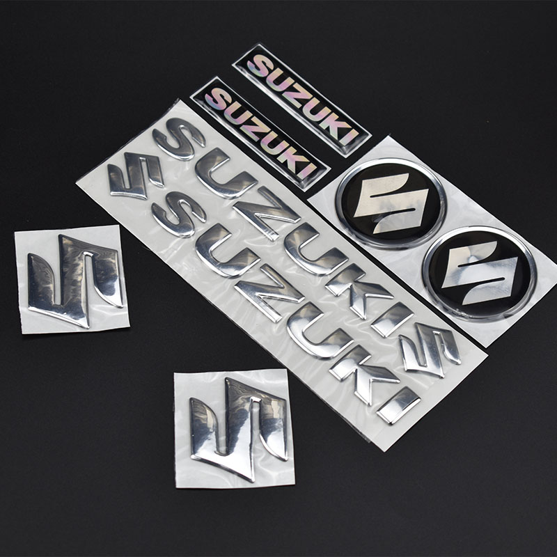 GSXR 1000 Raised 3d Chrome Blue Decal Emblem Fairing Sticker Gsxr1000