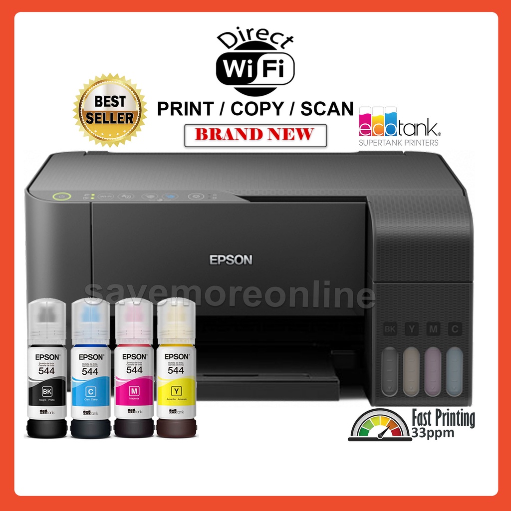 Epson L3158 Multi Function Printer Wireless Epson Cis Eco Tank With Original Ink Ready To Ship 1888