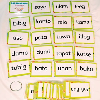 Unang Hakbang Sa Pagbasa Filipino Tagalog Mga Pantig Educational Laminated Flash Cards Reading