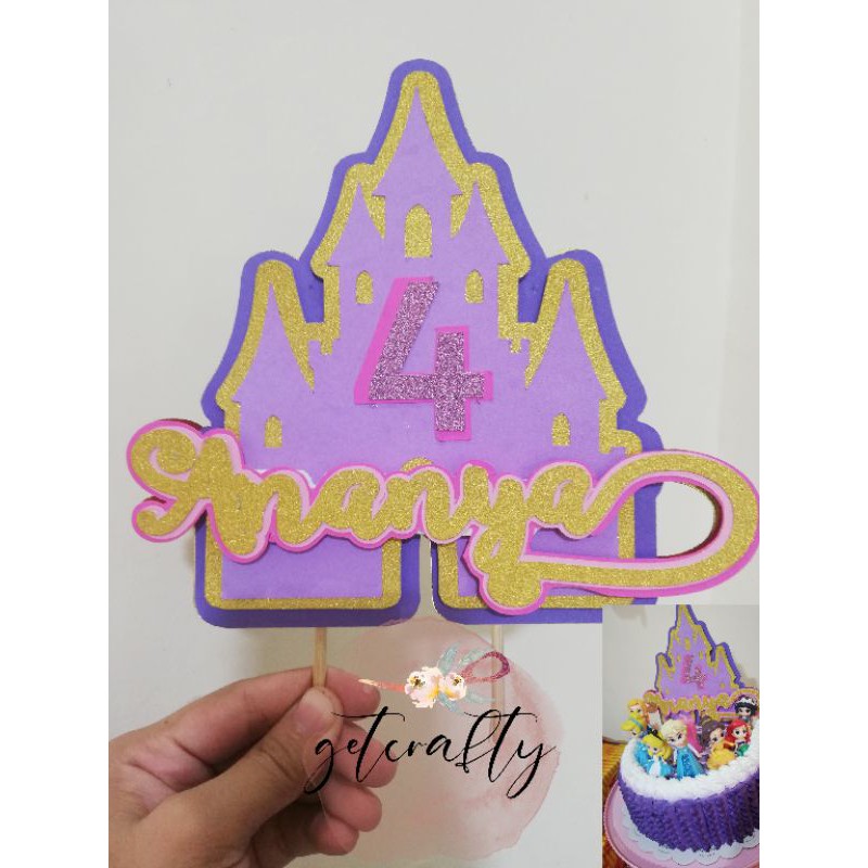 Castle Cake Topper 3d Cake Topper Princess Theme Cake Topper Shopee