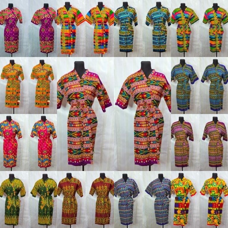 Batik Bathrobe Random Design/ Batik Bath Robe/Ethnic Bathrobe/Dashiki ...
