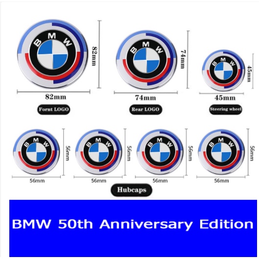 BMW 50th Anniversary Car Logo Front Rear F10 F11 F30 F31 G30 G20 5