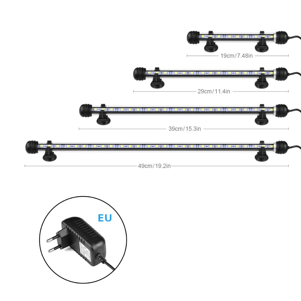Aquarium LED Bar Light Waterproof Fish Tank Light 19/29/39/49CM ...