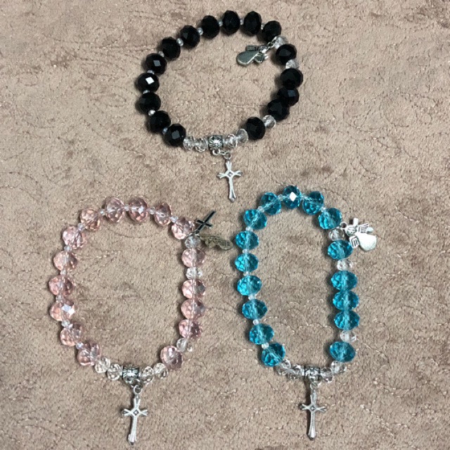 Crystal rosary deals bracelet