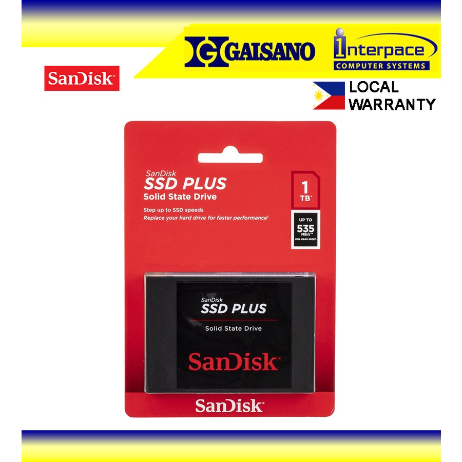 SanDisk 1TB SSD Plus SATA 6Gb s 2.5 Internal Solid State Drive  (SDSSDA-1T00-G26)