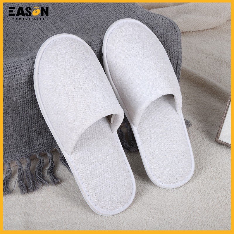 COD Towelling Open Closed Toe Hotel Slipper Spa Shoes