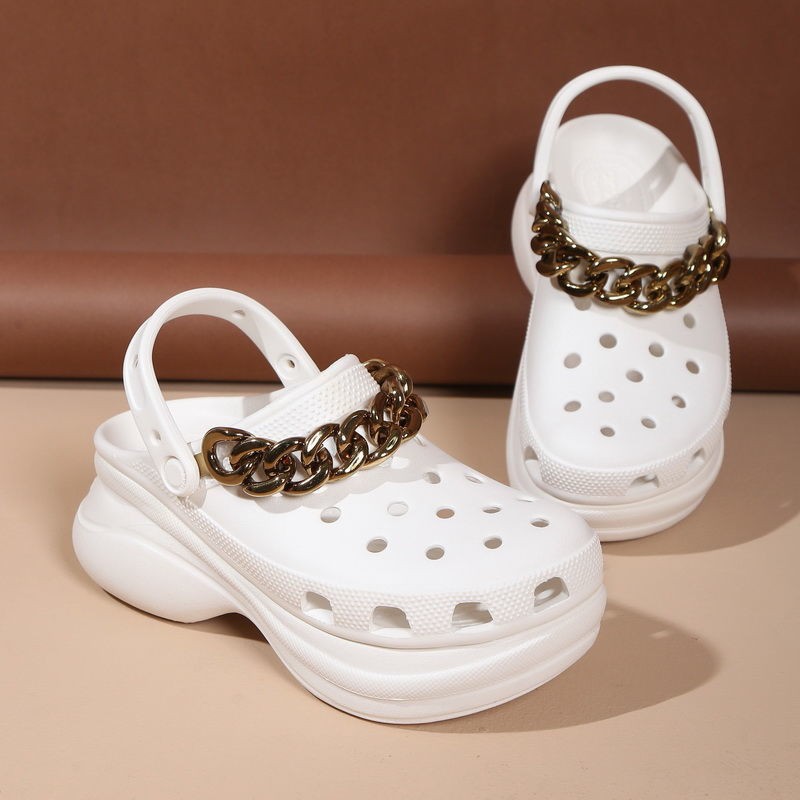 ONHAND Crocs 236. Classic Bae Clog with Chain White Authentic