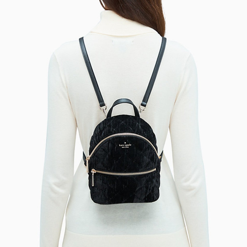 Kate Spade Natalia Crushed Velvet Mini Convertible Backpack