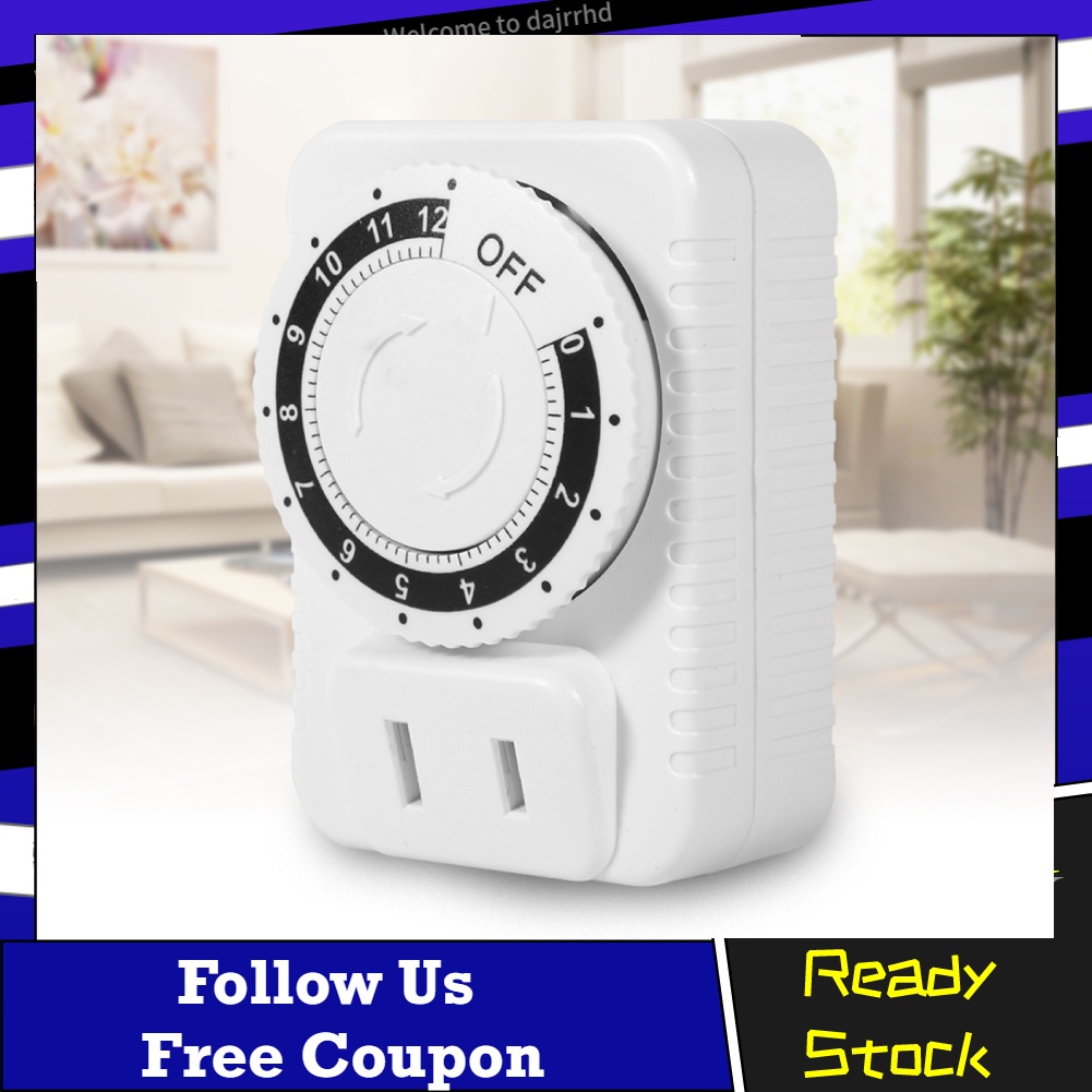 High Quality 1Pc 12 Hour Electrical Mechanical Time Wall Plug Switch ...