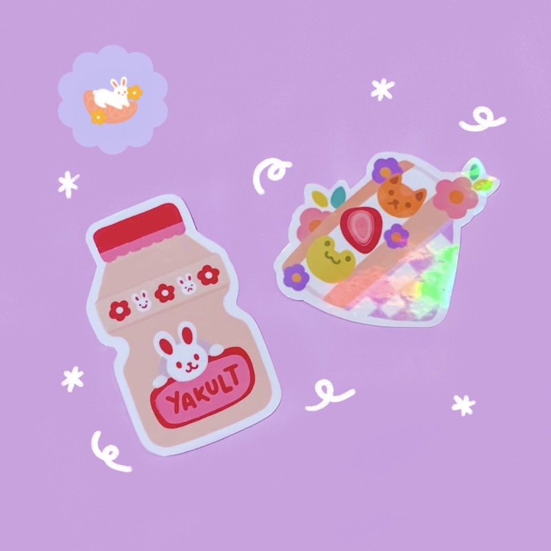 Pomelo Picnic Floral Vinyl Glitter Stickers pomelo paints co