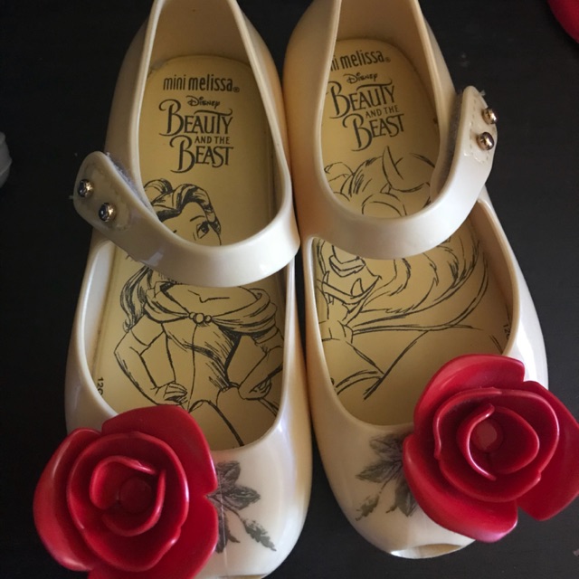 Mini melissa beauty hot sale and the beast shoes