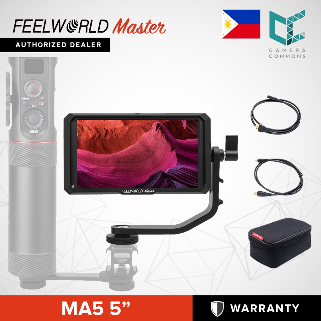 FEELWORLD Master MA5 5 inch Camera Monitor 4K HDMI 8V DC In/Out Full HD ...