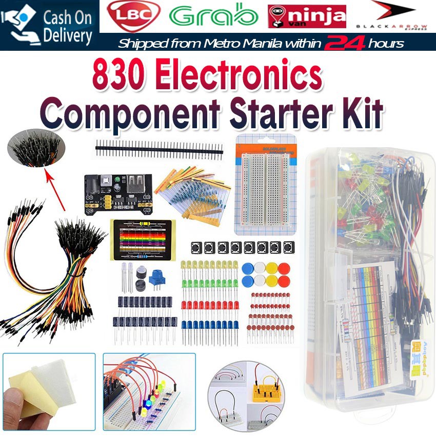 【Fast Delivery】Tiepoints Breadboard Set Electronic Component Basic