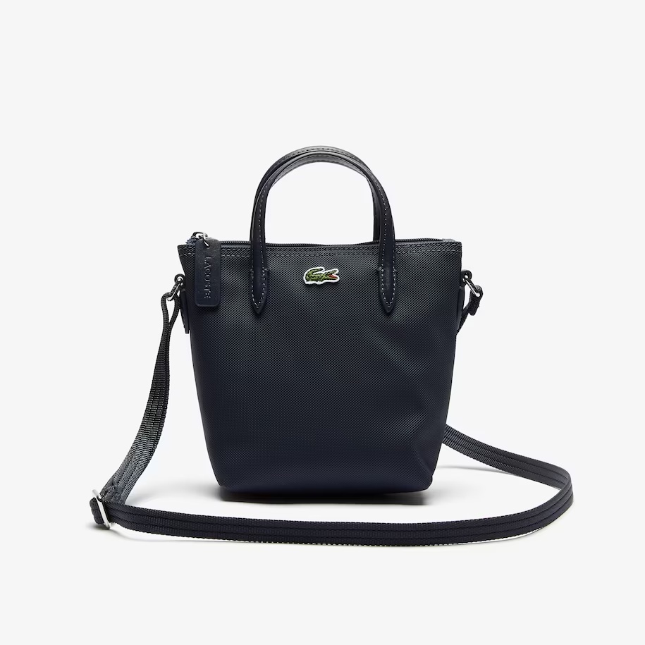 Original Lacoste Women's L.12.12 Concept Petit Piqué Coated Canvas Mini Zip Tote Bag Shopee
