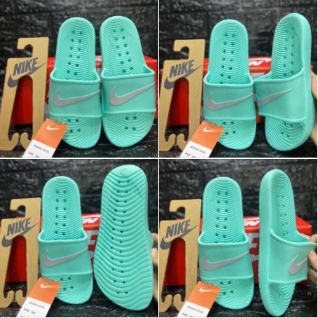 Nike slippers 2025 mint green