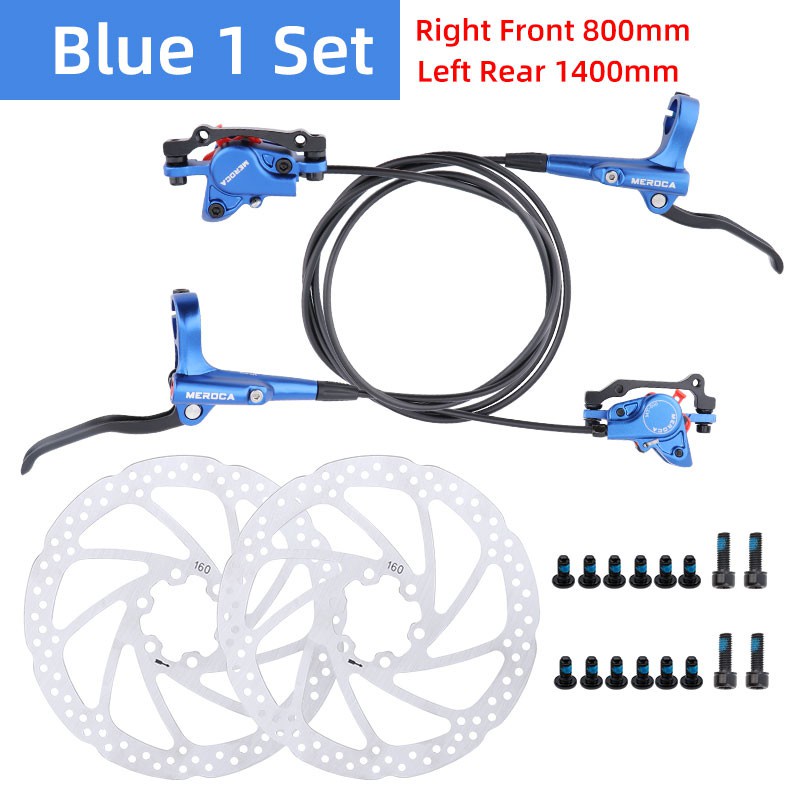 MEROCA Mountain Bike Hydraulic Disc Brakes Mt500 Left Rear Right Front 2 Piston Mtb Brake Set With 160mm Rotor Shopee Philippines