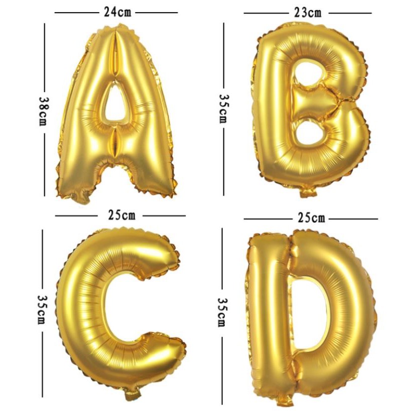 16 inch foil letter balloons discount