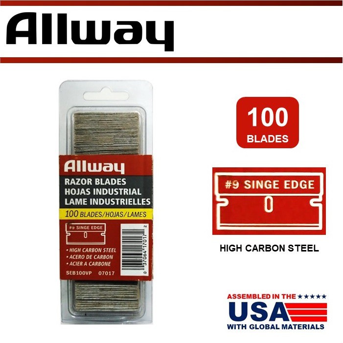 Allway Industrial Single Edge Razor Blades, 100-pack - SEB100VP ...